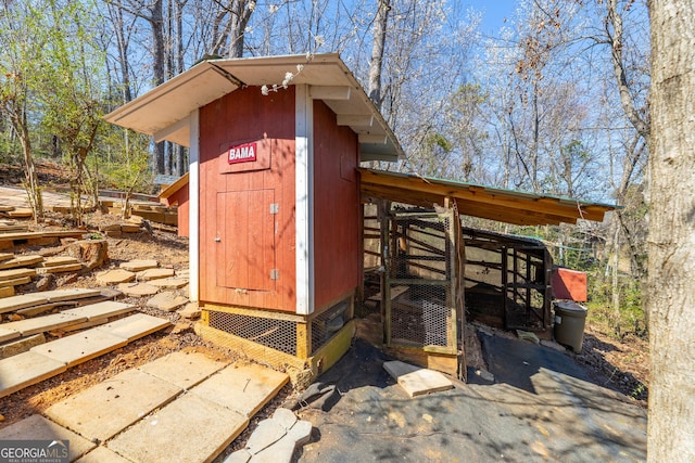 view of poultry coop