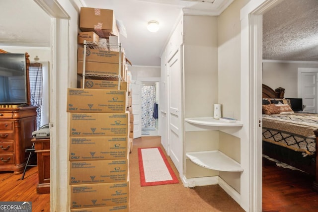 spacious closet with wood finished floors