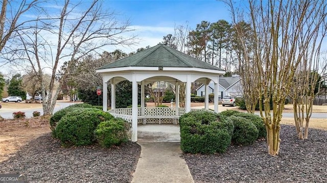 surrounding community with a gazebo