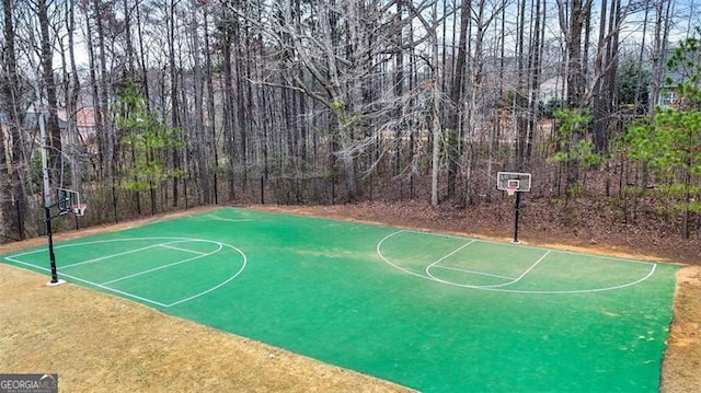 view of basketball court with community basketball court