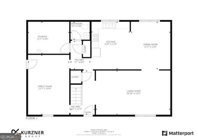 2134 Elinwood Dr, Atlanta, GA 30344 - view of floor plan / room layout