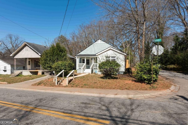 bungalow-style house featuring a porch