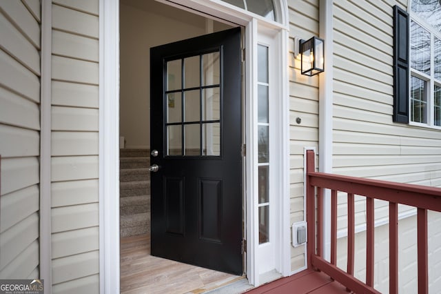 view of doorway to property