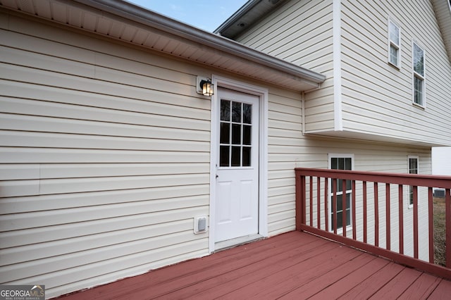 view of wooden deck