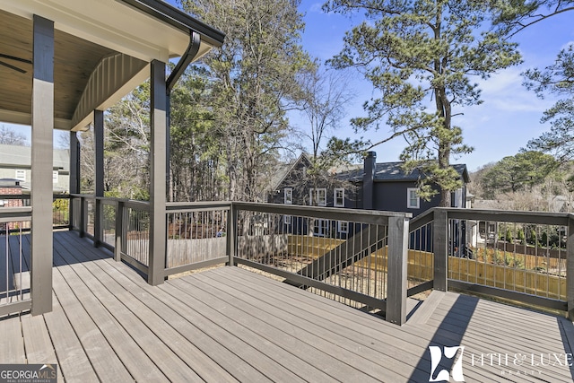 view of wooden deck