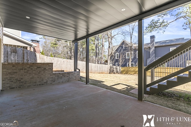 view of patio / terrace featuring a fenced backyard