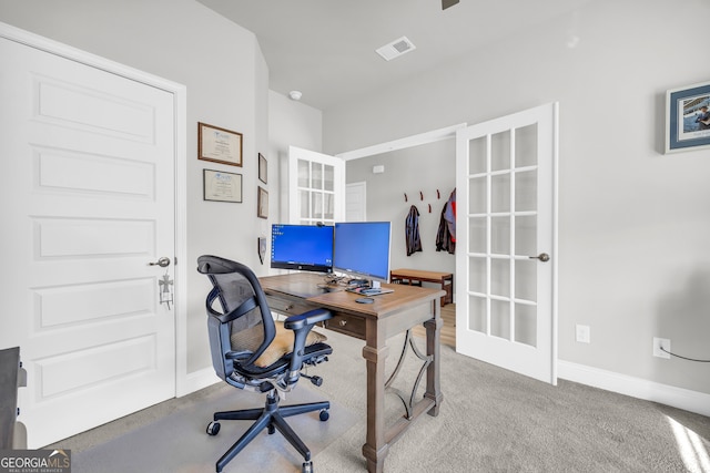 104 Eagle Heights Dr, Maysville, GA 30558 - carpeted office space with baseboards and visible vents
