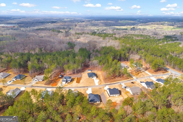 104 Eagle Heights Dr, Maysville, GA 30558 - bird's eye view featuring a wooded view