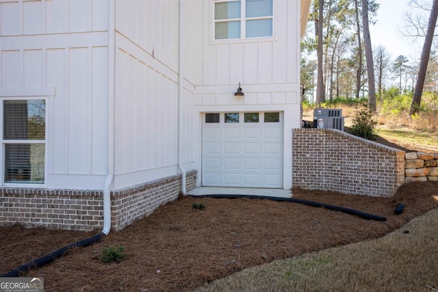 garage with cooling unit