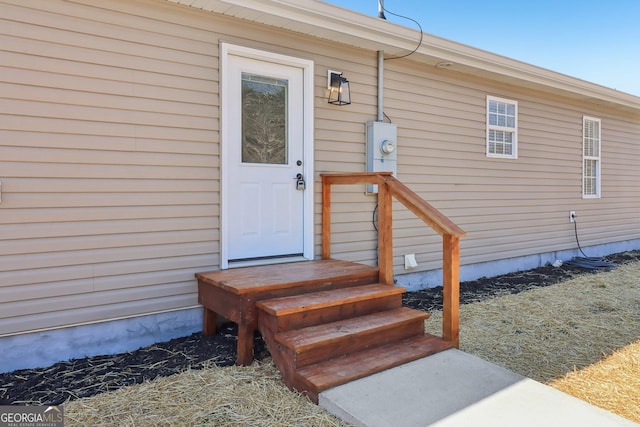 view of doorway to property