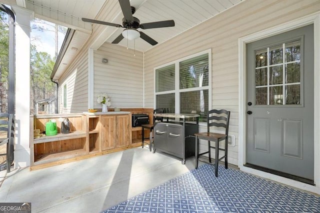 1312 Mcgarity Rd, Temple, GA 30179 - view of patio featuring a ceiling fan