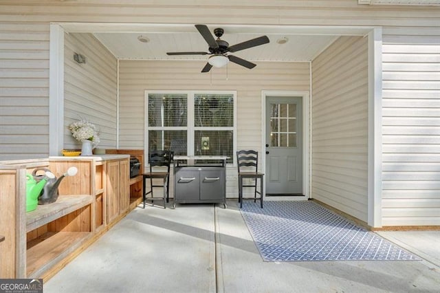 1312 Mcgarity Rd, Temple, GA 30179 - view of patio / terrace with ceiling fan