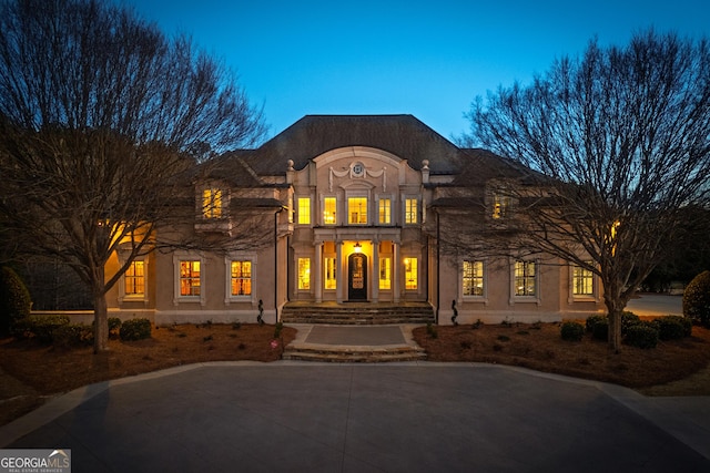 view of front of house with stucco siding