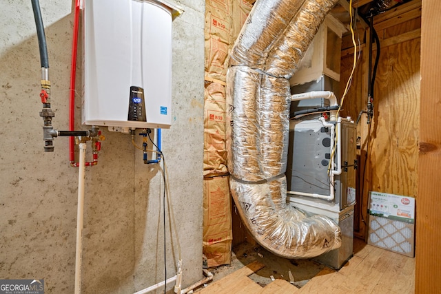 utilities with tankless water heater