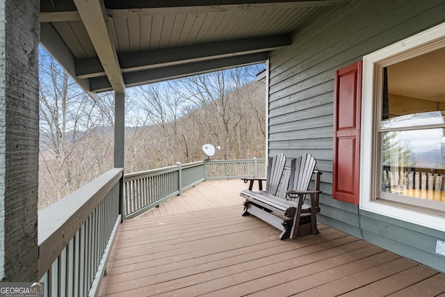 view of wooden terrace