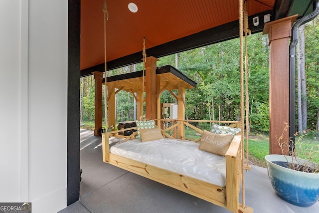 view of patio featuring covered porch