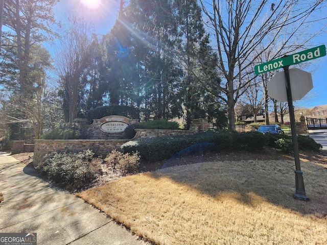 view of community sign