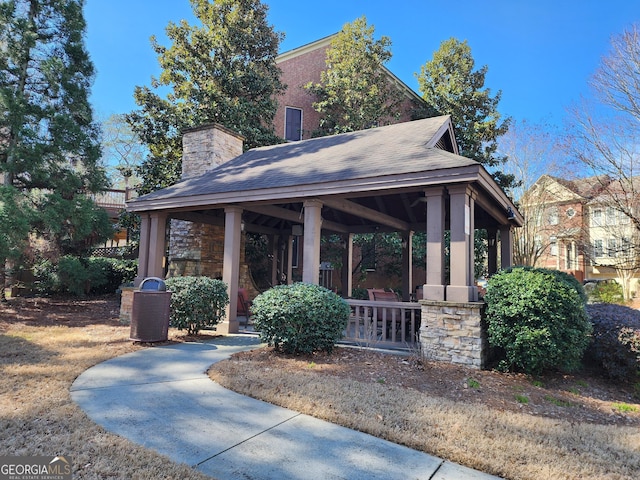 view of community with a gazebo