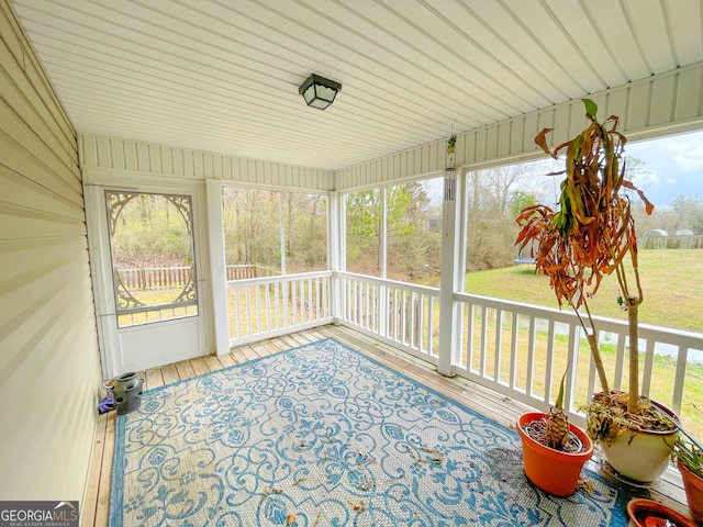 view of sunroom