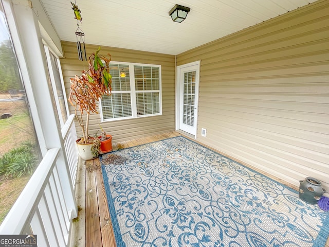 view of sunroom / solarium