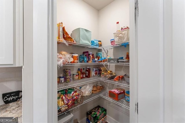 view of pantry