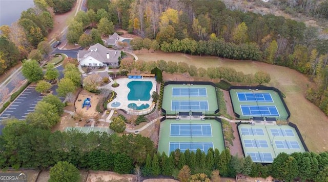 birds eye view of property