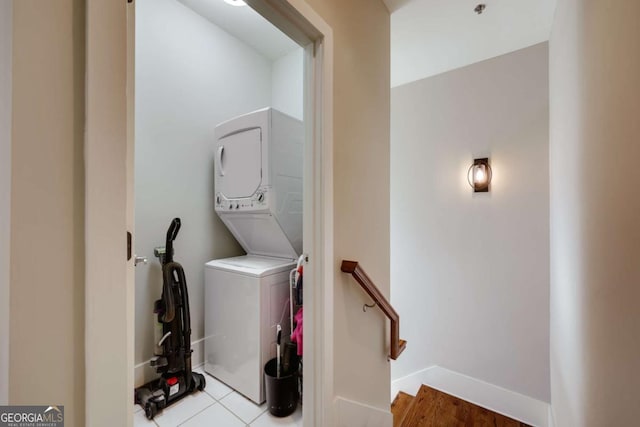 310 Research Dr Unit 303, Athens, GA 30605 - washroom featuring estacked washer and dryer