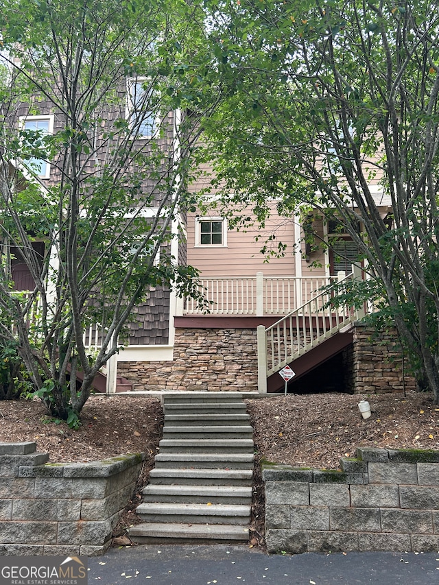 310 Research Dr Unit 303, Athens, GA 30605 - view of front of property with stairs and stone siding