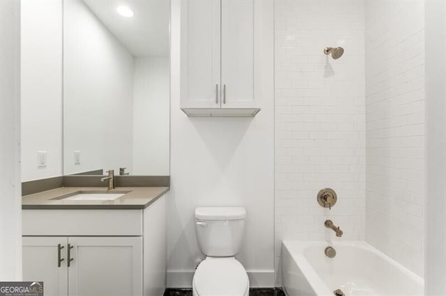 241 Maynard Ter SE Unit 17, Atlanta, GA 30316 - bathroom featuring shower / washtub combination, baseboards, vanity, and toilet