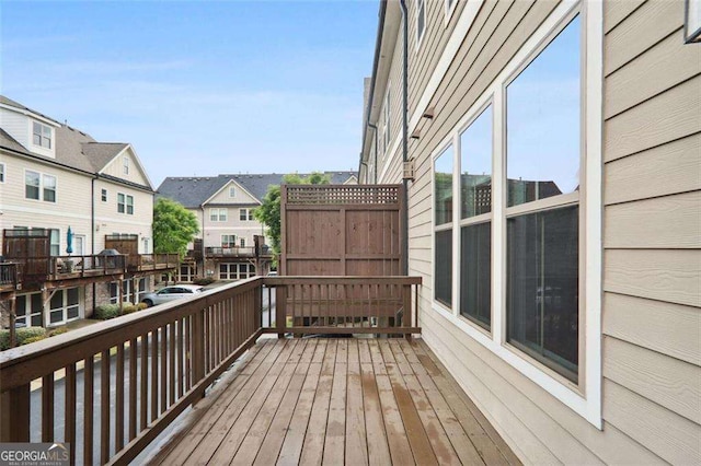 view of wooden terrace