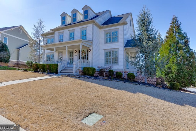 view of front facade featuring a porch