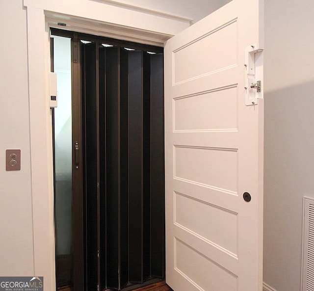 interior space featuring elevator