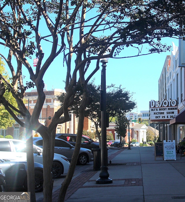 view of road with sidewalks