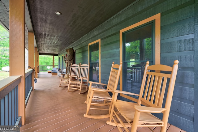 1650 Loving Rd, Morganton, GA 30560 - wooden deck featuring covered porch