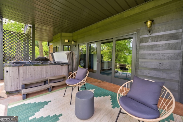 1650 Loving Rd, Morganton, GA 30560 - wooden deck with french doors