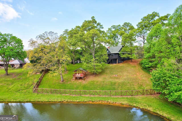 1650 Loving Rd, Morganton, GA 30560 - drone / aerial view with a water view