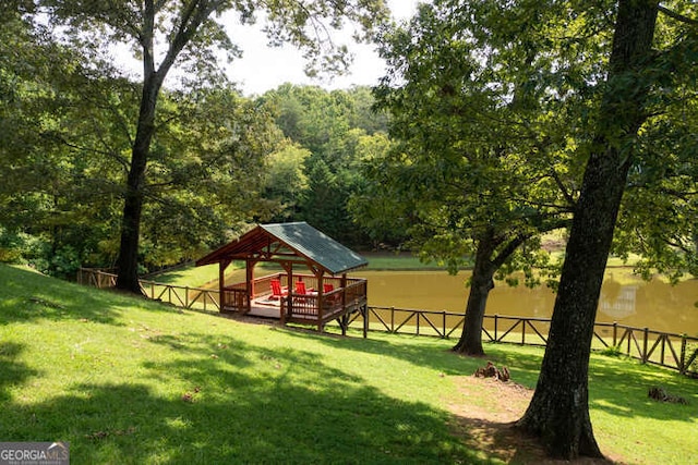 1650 Loving Rd, Morganton, GA 30560 - view of property's community featuring a lawn, a gazebo, and fence