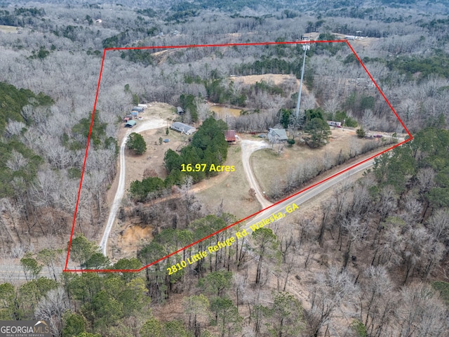 aerial view with a view of trees