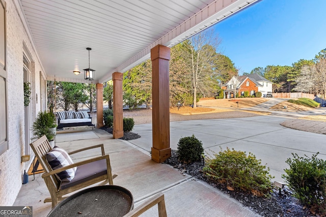 view of patio with covered porch