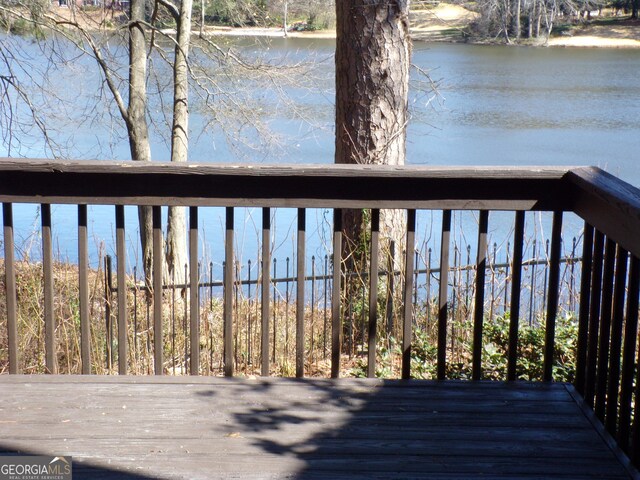 2401 Northlake Ct, Atlanta, GA 30345 - wooden terrace featuring a water view