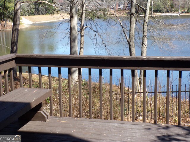 2401 Northlake Ct, Atlanta, GA 30345 - wooden deck with a water view