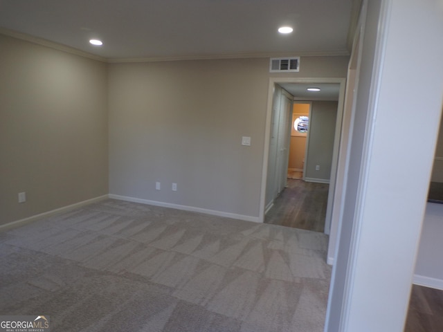 2401 Northlake Ct, Atlanta, GA 30345 - carpeted empty room featuring recessed lighting, baseboards, visible vents, and ornamental molding