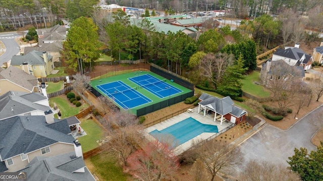 drone / aerial view featuring a residential view