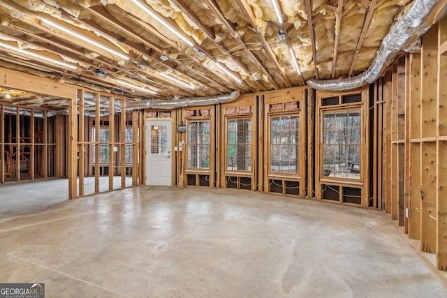 miscellaneous room with concrete flooring