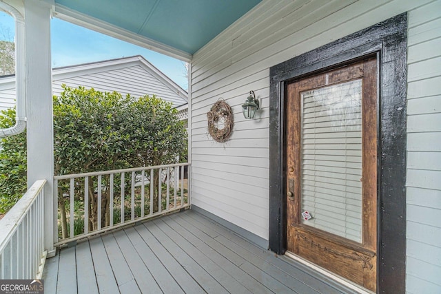 view of wooden deck