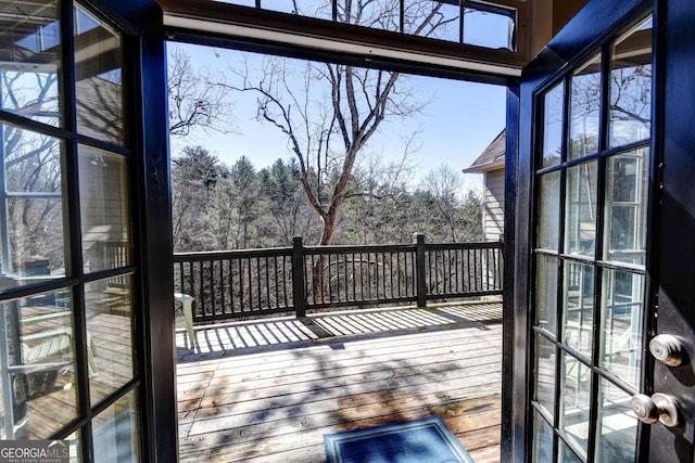 view of wooden deck