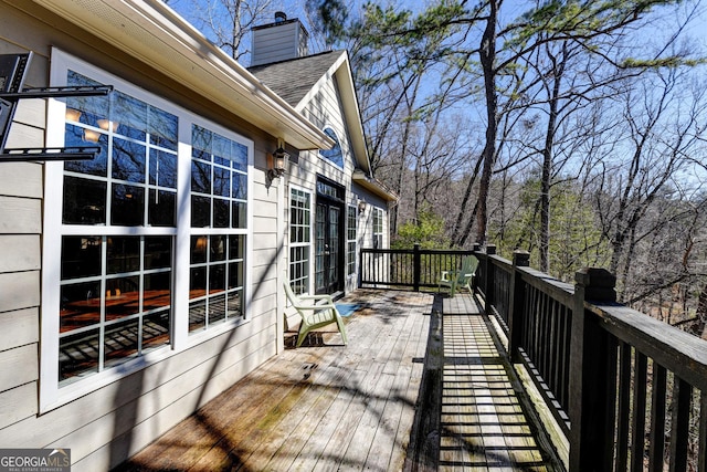 view of wooden deck