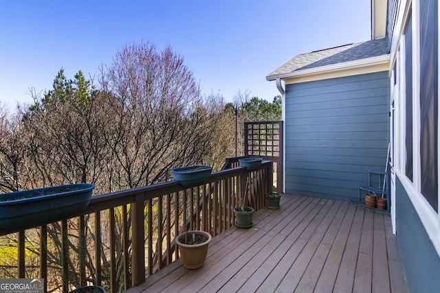 view of wooden terrace