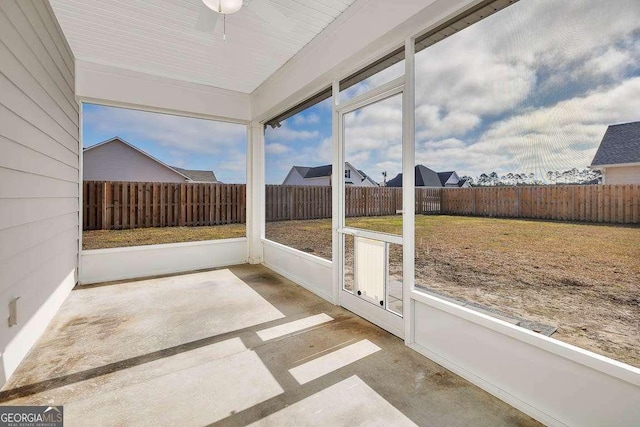 view of sunroom / solarium