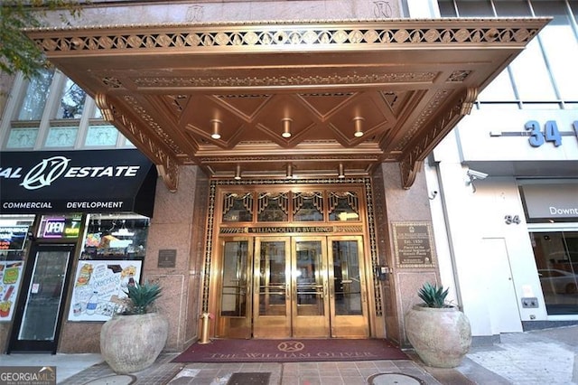 view of doorway to property